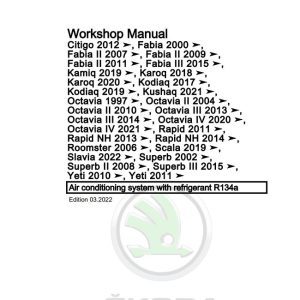 Skoda Octavia Tour 1U Workshop Manual