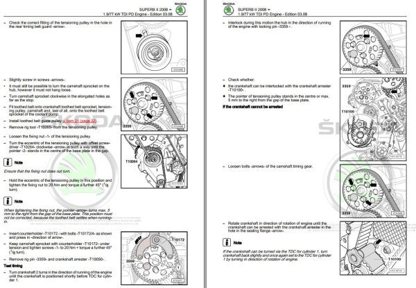 Skoda Superb II 3T 3T0 68 37 Workshop Manual 2