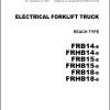 TCM Electrical Forklift Truck FRB14 8 FRHB14 8 FRB15 8 FRHB15 8 FRB18 8 FRHB18 8 Parts Catalogue PB 7B0B 1