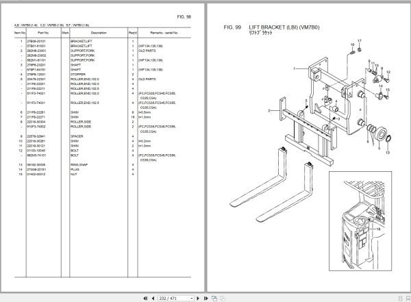 TCM Electrical Forklift Truck FRB14 8 FRHB14 8 FRB15 8 FRHB15 8 FRB18 8 FRHB18 8 Parts Catalogue PB 7B0B 2