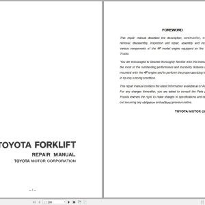 Toyota Engine 4P Repair Manual