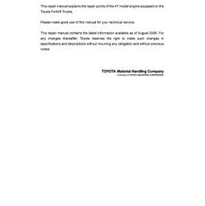 Toyota Engine 4Y E Repair Manual