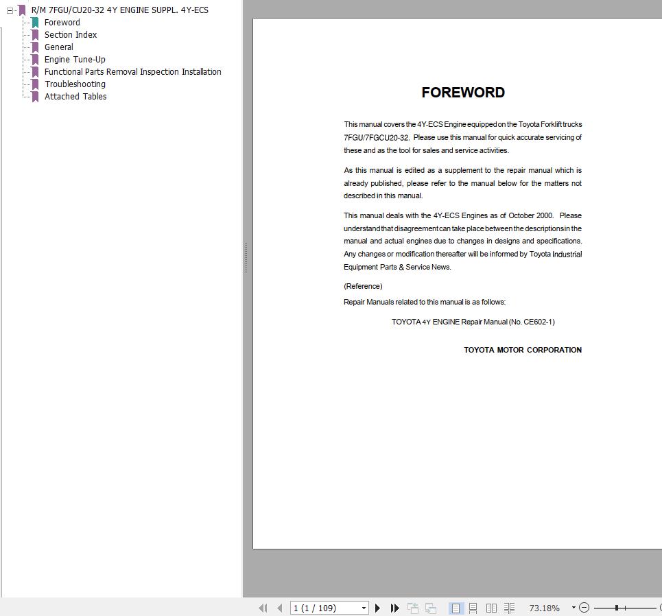 Toyota Engine 4Y ECS Repair Manual 1