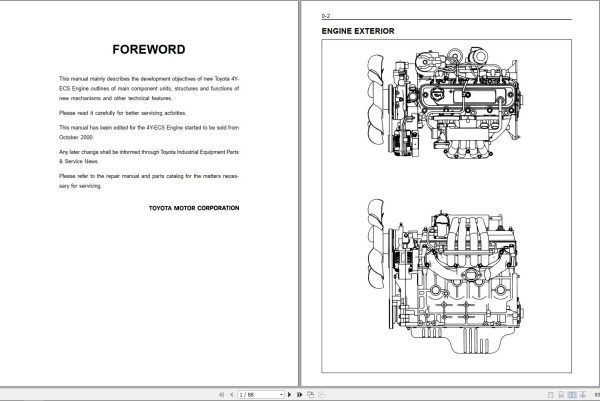 Toyota Engine 4Y ECS Repair Manual