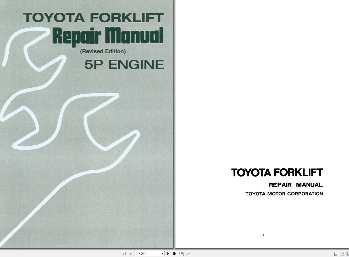 Toyota Engine 5P Repair Manual