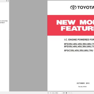 Toyota Engine Powered Forklift 8FG35U to 8FGC70U Repair Manual