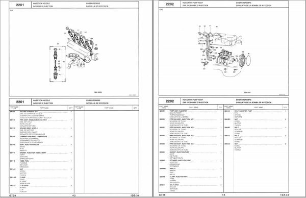 Toyota Forklift 02 2TD20 02 2TD25 Parts Catalog EN DE FR ES 1