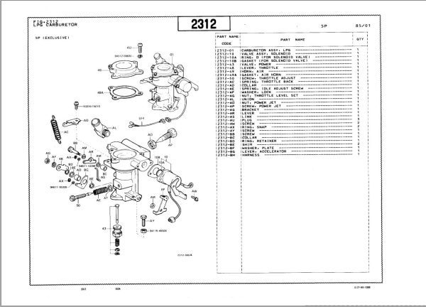 Toyota Forklift 02 3FGC30 02 FGC28 Parts Catalog 1