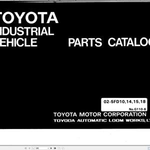 Toyota Forklift 02 5FD10 to 02 5FD1 Parts Catalog