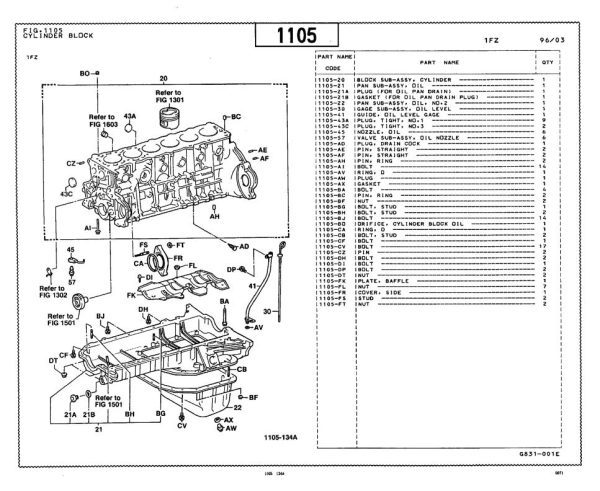 Toyota Forklift 02 5FGU35 02 5FGU40 02 5FGU45 Parts Catalog 1