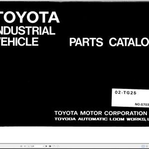 Toyota Forklift 02 TG25 Parts Catalog