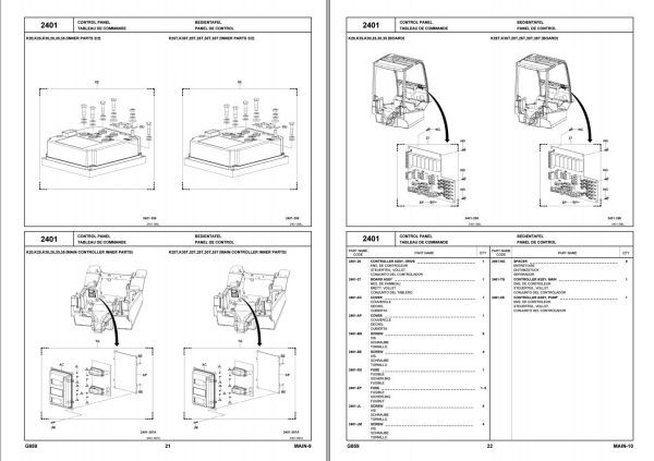 Toyota Forklift 05 8FBM20T to 05 8FBMK30T Parts Catalog EN DE FR ES 1