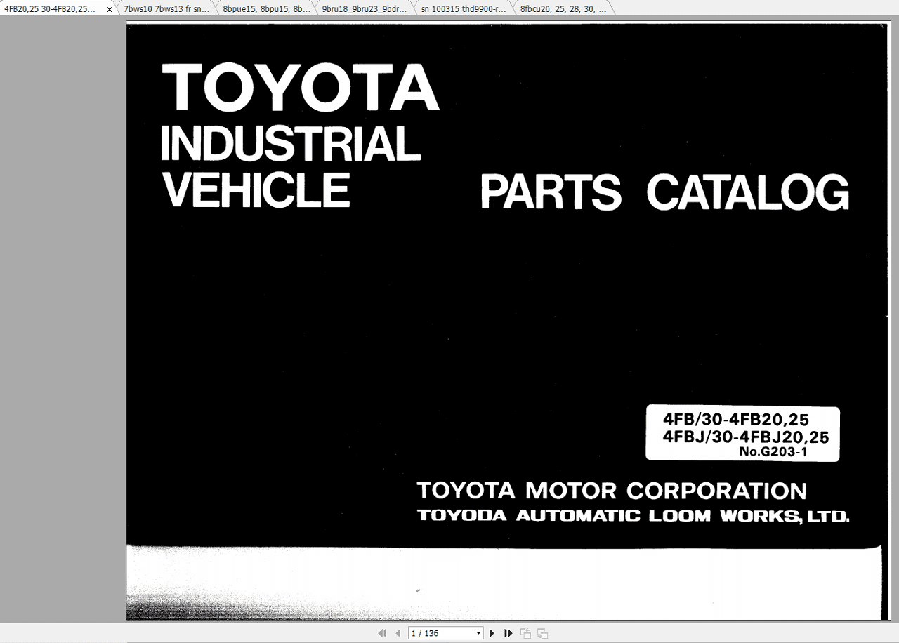 Toyota Forklift 10.6 GB PDF 2022 Parts Catalog Collection 2