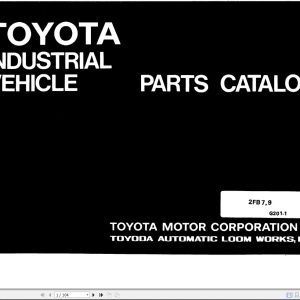 Toyota Forklift 2FB7 2FB9 Parts Catalog