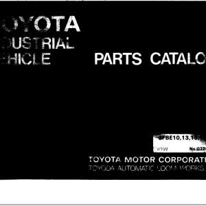 Toyota Forklift 2FBE10 2FBE13 2FBE15 2FBE18 Parts Catalog
