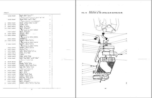 Toyota Forklift 2FD32 to 2FD40 2FG32 to 2FG40 2FGE30 Main Parts Catalog EN JP 1