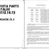 Toyota Forklift 2FG10 2FG14 2FG15 Parts Catalog