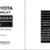Toyota Forklift 3FB10 to 3FB25 FB30 Main Parts Catalog EN JP