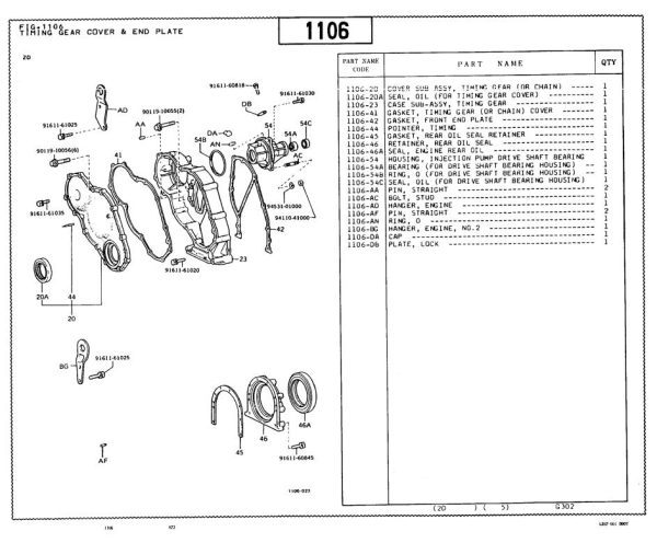 Toyota Forklift 40 3FD50 40 3FD60 FD70 Parts Catalog 1