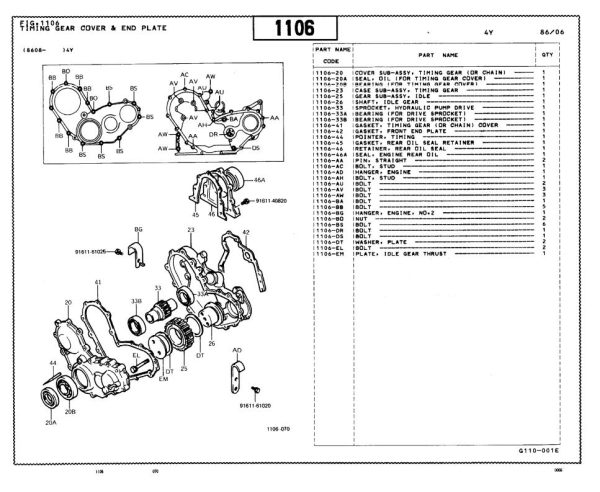 Toyota Forklift 40 5FG10 to 40 5FG18 Parts Catalog 1