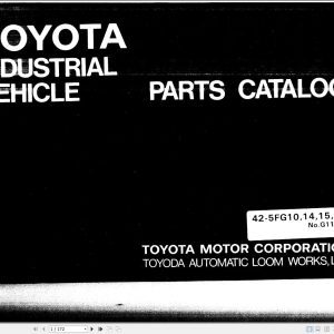 Toyota Forklift 42 5FG10 to 42 5FG18 Parts Catalog