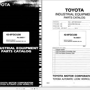 Toyota Forklift 42 6FGCU30 Parts Catalog