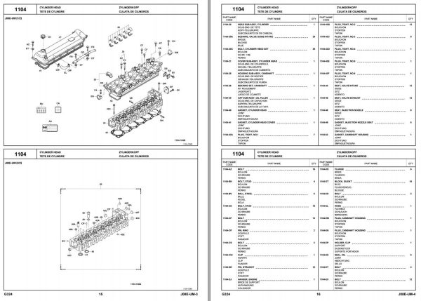 Toyota Forklift 50 4FD100 to 50 4FD135 50 4FDK150 50 4FDK160 Parts Catalog EN DE FR ES 1