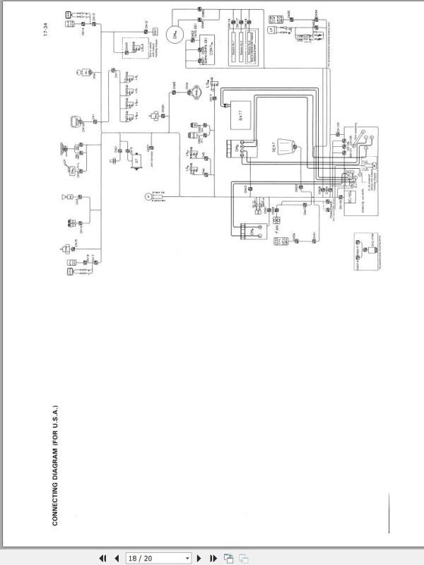 Toyota Forklift 5FBC13 to 5FBC30 Wiring Diagram 1