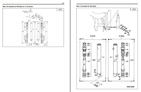 Toyota Forklift 5FBCU15 to 5FBCU30 Repair Manual Parts Catalog 1