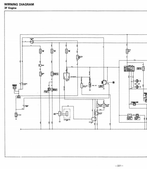 Toyota Forklift 5FD50 to 5FD80 5FG50 5FG60 5FDM60 5FDM70 CE007 Wiring Diagram