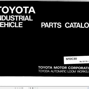 Toyota Forklift 5FDC30 Parts Catalog