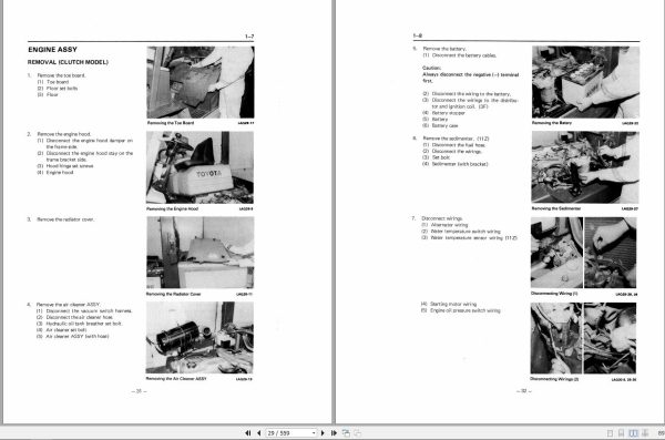 Toyota Forklift 5FG33 to 5FDA50 Repair Manual 1