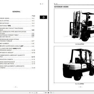 Toyota Forklift 5FG33 to 5FG35 5FD33 to 5FD45 5FGE35 5FDE35 5FDA50 Repair Manual Parts Catalog