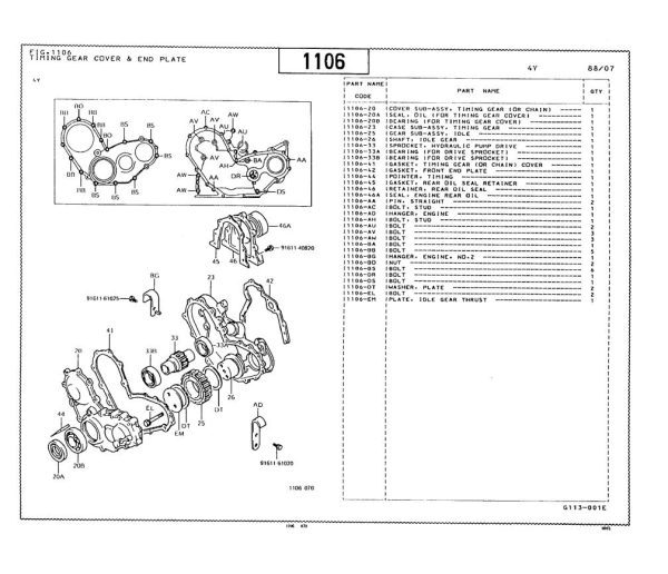 Toyota Forklift 5FGC10 to 5FGC15 30 5FGC10 to 30 5FGC15 Repair Manual Parts Catalog 1