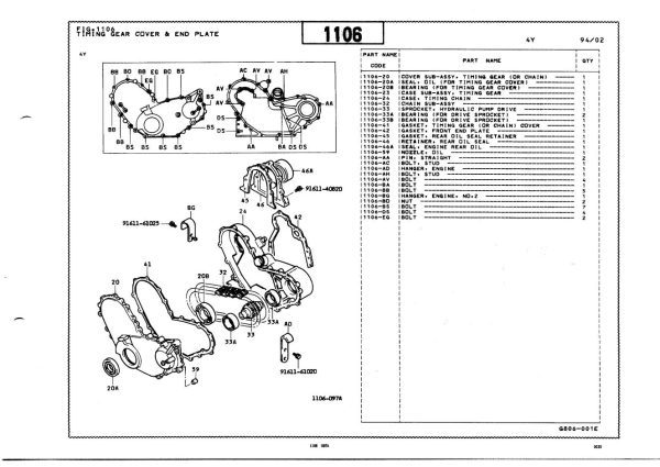 Toyota Forklift 5FGC18 5FGC20 5FGC25 Parts Catalog 1