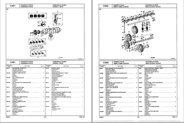 Toyota Forklift 62 6FDU30 Parts Catalog EN DE FR ES 1