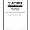 Toyota Forklift 6BRU18 6BRU23 6BDRU15 6BSU20 6BSU25 Parts Catalog