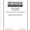 Toyota Forklift 6BRU18 6BRU23 6BDRU15 6BSU20 6BSU25 Service Manual Parts Catalog