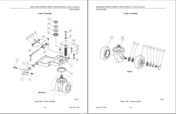 Toyota Forklift 6BRU18 6BRU23 6BDRU15 6BSU20 6BSU25 Service Manual Parts Catalog 1