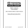 Toyota Forklift 6BRU18 to 6BSU25 Parts Catalog