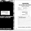 Toyota Forklift 6FGCU15 to 6FGCU30 Repair Manual Parts Catalog
