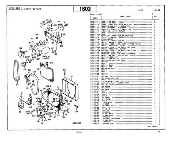 Toyota Forklift 6FGCU33 to 6FGCU45 Repair Manual Parts Catalog 1