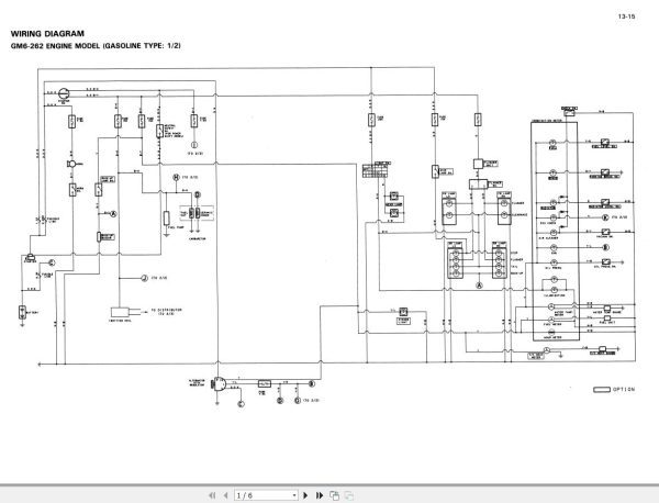 Toyota Forklift 6FGCU33 to 6FGCU45 Wiring Diagram