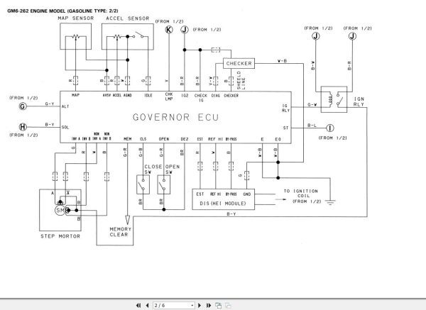 Toyota Forklift 6FGCU33 to 6FGCU45 Wiring Diagram 1