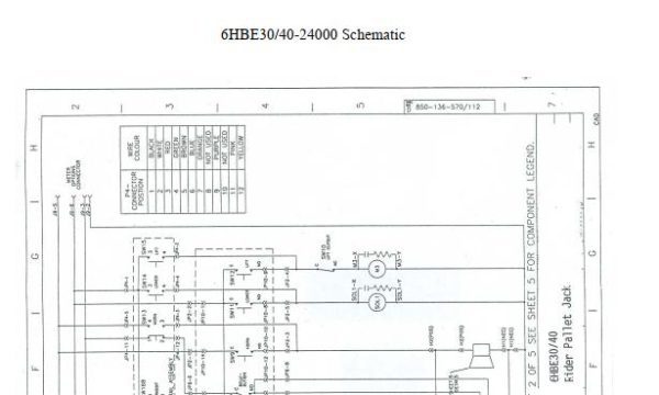 Toyota Forklift 6HBE40 6HBE30 Schematic Diagram