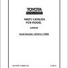 Toyota Forklift 6HBW20 Service and Parts Catalog