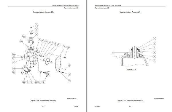 Toyota Forklift 6HBW20 Service and Parts Catalog 1
