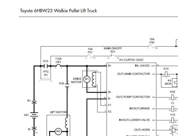 Toyota Forklift 6HBW23 Schematic Diagram
