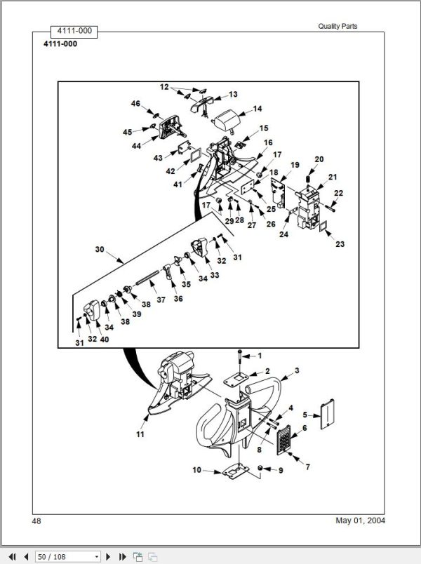 Toyota Forklift 6HBW23 Service Manual Parts Book 1