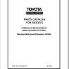 Toyota Forklift 6HBW30 to 6TB50 Parts Catalog